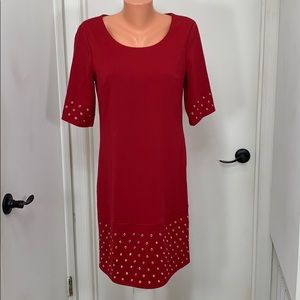 Luxology short sleeve rivet dress lined size 8